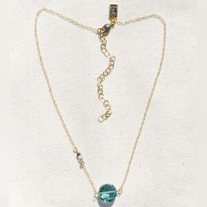 Native Gem MACARON NECKLACE- AQUAMARINE